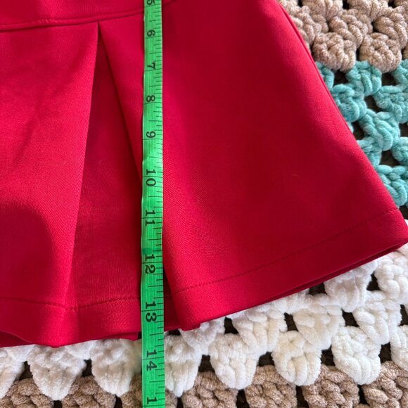 Limited Too Red Pleated Skort Shorts Skirt Girls sz 14 - Picture 3 of 4